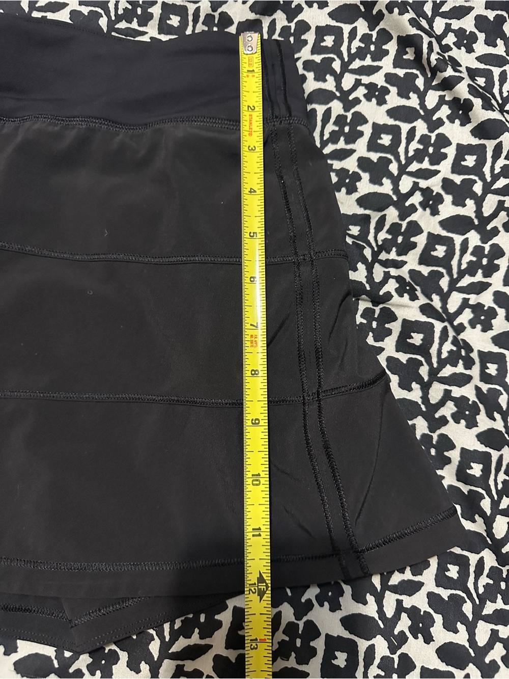 Lululemon Pace Rival Skirt Skort Athletic Tennis Black Zip Pocket Size 4 - Picture 6 of 6